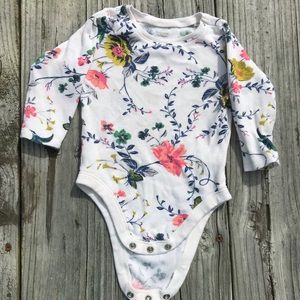 Floral, waffle knit bodysuit